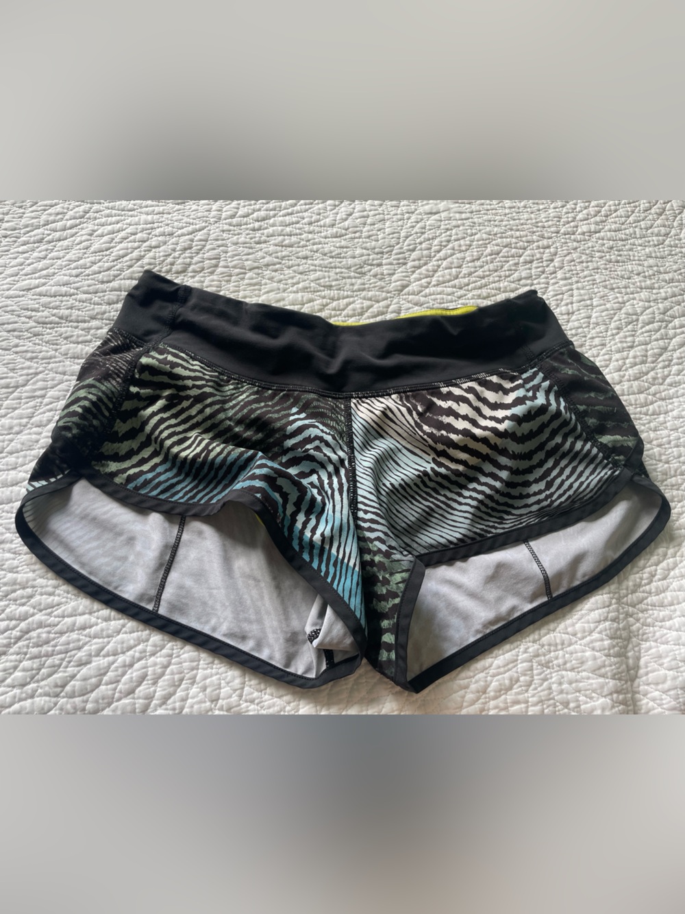 Seawheeze Lululemon Speed Short 2016 Secret Society Tofino Teal Size 6